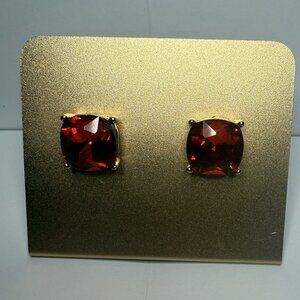 NEW Elegant Ruby Square Studs Earrings